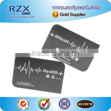 Irregular shape Black plating stainless steel metal business card