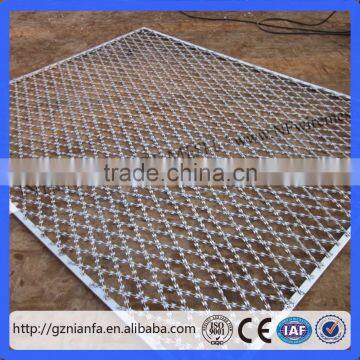 Diamond Hole/Square Hole galvanized and pvc concertina razor wire Fence (Guangzhou Factory)