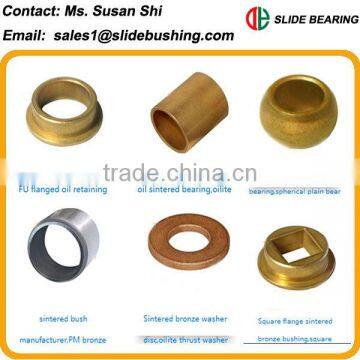 Oil Sintered Bronze Bearing Oil Sintered Iron Bush PM Powder Metallurgy Sliding Bush Spherical Fan Motor Bushing