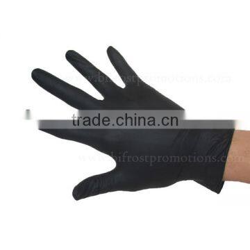 High Quality Powder Free Black Disposable Coated Nitrile Glove photo-4