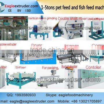 Jinan Eagle DP95 1ton to 1.5tons automatic pet dog food twin screw extruder production line