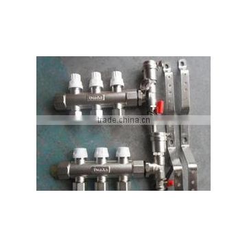 180 degree exhaust water brass floor heating manifold