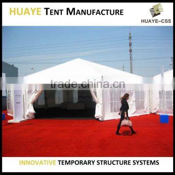 Best quality 10m width durable PVC window multi-sided tent