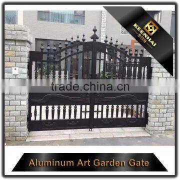 Modern Main Gate Designs Outdoor Powder Coated Cast Aluminum Garden Gate for Villa photo-5