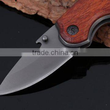 Accept Custom Multifunction Folding Knife With Wood Handle photo-6