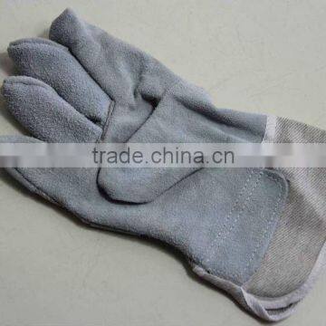 split leather working gloves stock