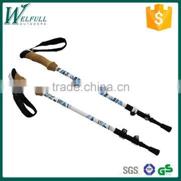 Trekking Poles, Outdoor Women Cork Grip Aluminum, trekking stick , walking stick, SZ-15006