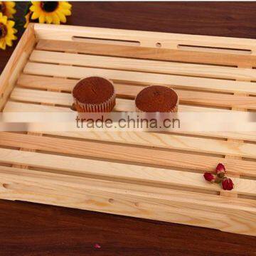 Eco-friendly Unfinished Natural Wooden Bread Serving Tray photo-4