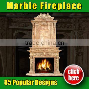 High Quality Black Marble Fireplace with low price