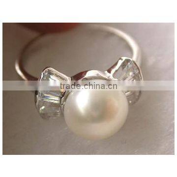 2014 Latest Fashion Round Pearl Tahitian Pearl Ring photo-2