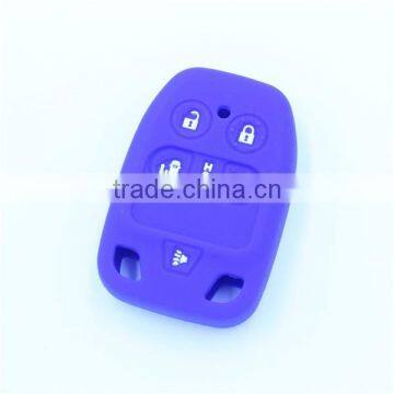 Silicone Remote Fob Keys Bags 5 Buttons With 3 Hole Silicone Car Key Case for Honda photo-2