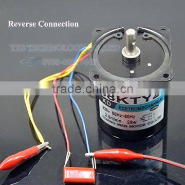 68KTYZ 28W AC 220V Permanent Magnet Synchronous Gear Motor 2.5RPM photo-4
