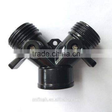 Y connector with shut off valve