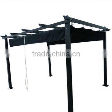 10x13 Feet Black Outdoor Metal Canopy Grape Trellis Pergola photo-3