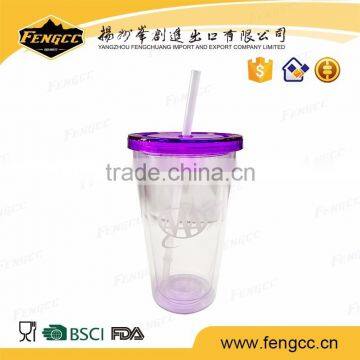 Alibaba trade assurance reusable drinking food grade cup with straw