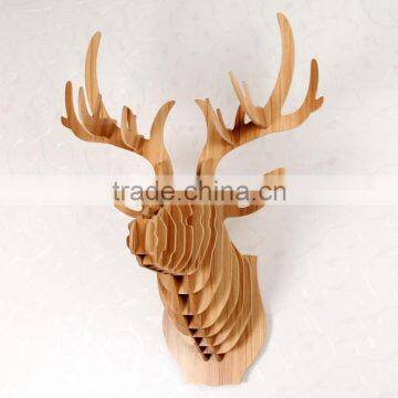 Carved Wooden Deer Head Decoration Wholesale photo-5