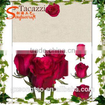 Chinese wonderful and beautiful Rose , similation 90%with hand touch artificial chinese rose for sale