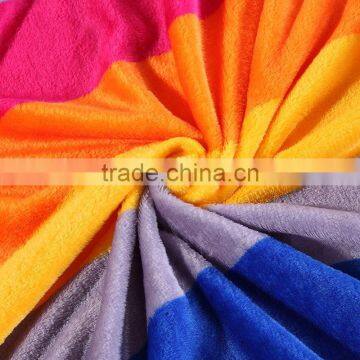 100%Polyester Bright Colorful Stripe Spanish Style Flannel Fleece Blanket photo-5