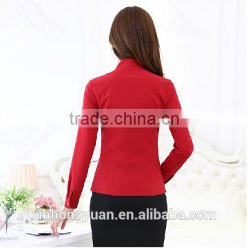Custom Fashion Long Sleeve Ladies Office Blouses and Shirts