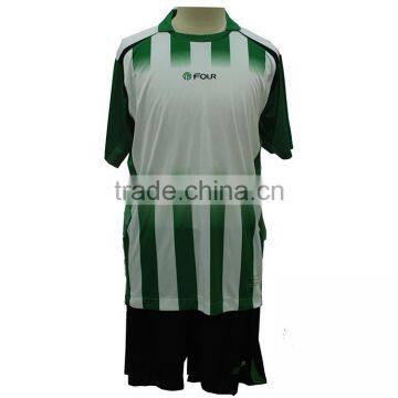 good selling dry fit green and white soccer jersey
