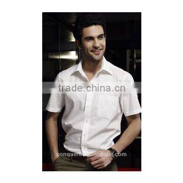 Men's Solid White Cotton Shirt Slim Fit Shirt HOT! MSH20150007 photo-2