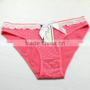Cute Bow With Dot Printed Girls Briefs Soft Cotton Panties Sexy Lingerie photo-3