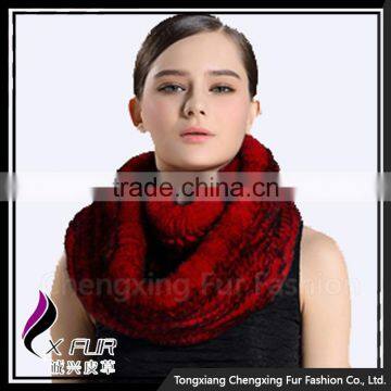 CX-S-154K China Factory Wholesale Cheap Real Rex Rabbit Fur Fashion Scarf Women photo-5
