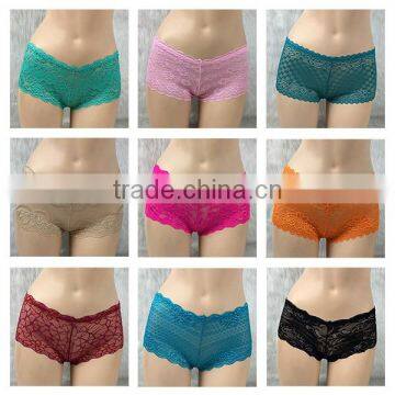 Very Hot Sale Mix Flower Lingerie Sexy Panties Lace Boyshorts S M L Size For $0.32 photo-5