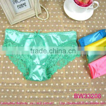 Shiny Satin Underwear for Women With Lace Trim Fancy Satin Bikini Underwear for Your Girls Women Ladies photo-6