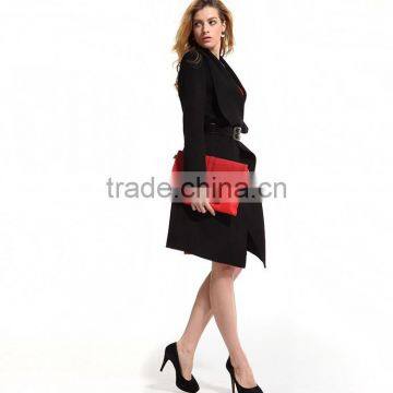 Formal black womens winter wool coats for women