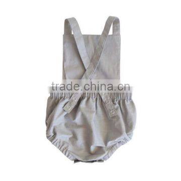 Custom Newborn Girl Lovely Fashion Rompers 2017 Summer Kid Bodysuit Clothing Grey Wholesale OEM Baby Clothes Romper