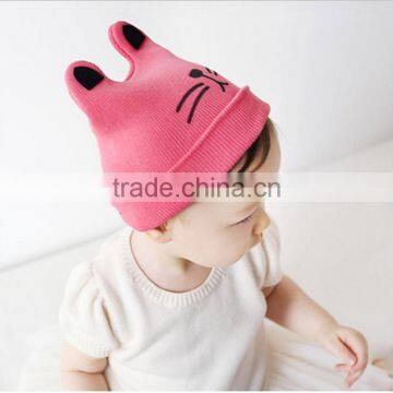 Cute Patten Design 100% Cotton Baby Winter Knitted Hat and Cap photo-2