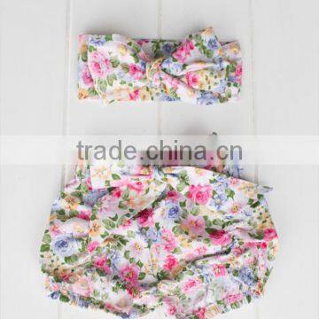 Baby Girl Short Hot Pants Cotton Printed Girls Shorts Floral Pattern Childrens Boutique Clothing photo-5