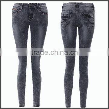 Top Quality Snowflake Washing Jeans Women photo-2