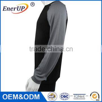 Cycling Clothing Sport Crew Neck Moisture Wicking Long Sleeve Compression Shirt for Men photo-6