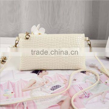 Korean Fashion Single Shoulder pu Leather Crocodile Lady Women's Shopping Hand Bag photo-2