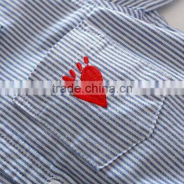 S33459W 2017 Kids Fashion Baby Boy Clothes Autumn Striped Embroidery Blouse photo-4