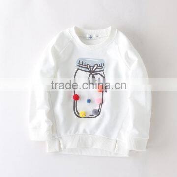 S33021W Kids Baby Girls Spring Fancy Swearshirt Long Sleeves Pullover Tops photo-2