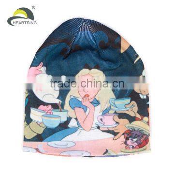 Wholesale Colorful Fancy Heat Sublimation Custom Printed Fabric Knit Beanie photo-3
