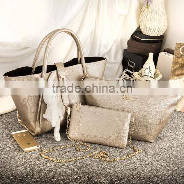 Brand Handbags 3sets Leather Women Tote Bag Casual Ladies Designs Handbag Set photo-3