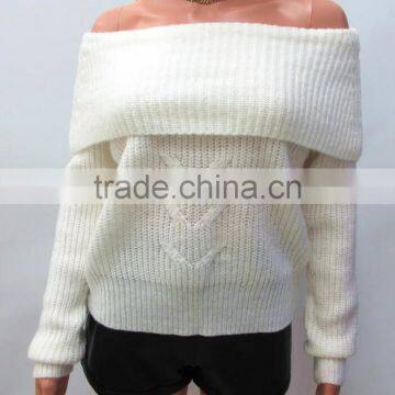 Runwaylover 2017 Ladies New Style Fashion Off-Shoulder Knitted Pullover Sweaters photo-5