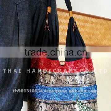 New Thai Silk Embroidered Handbag Tote Bag