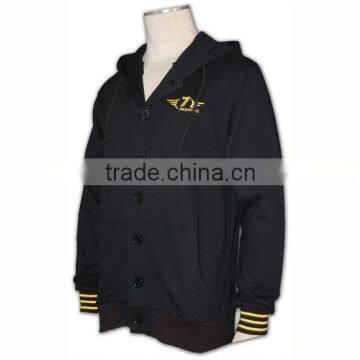 Wholesale High Quality Zip up Hoody Ribbed Cheap Button up Baseball Jackets photo-2