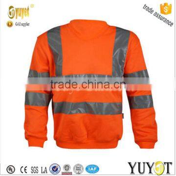 Hi-Vis Pure Cotton Orange Reflective Tape Workwear Sweatshirt