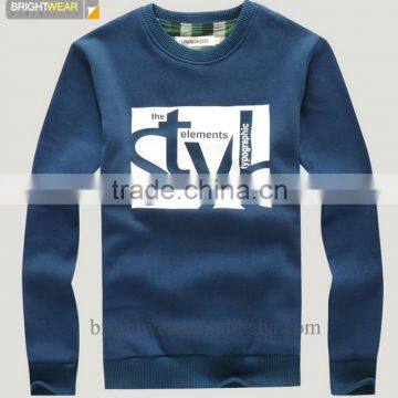 Fashion style men's pullover sweat shirt with letter printing