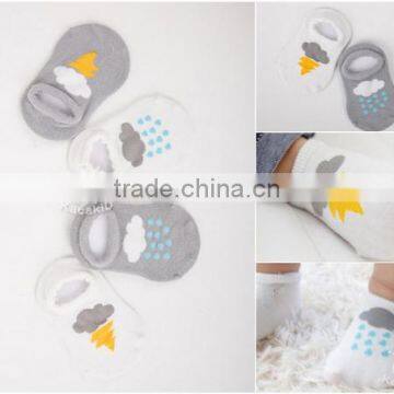 Cute Baby Cotton Socks, Silicone Print Baby Socks photo-3