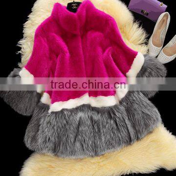 OEM Sevice Natural Mink Fur Coat Genuine Real Mink Fur Coats Natural Color