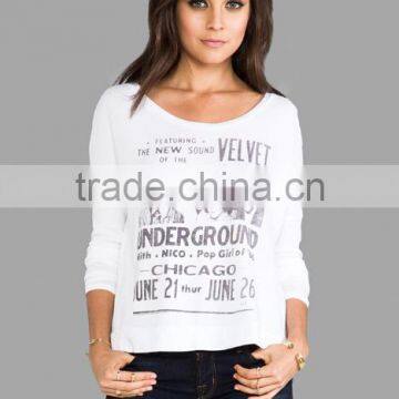 girls plain white long sleeves t-shirts