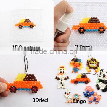 2017 Hot Selling 5mm Diyfashion DIY Magic Aqua Sticky Beads Educational Toys for Children.