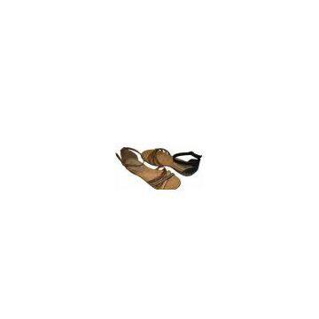 Fashion BEIGE / CAMLE / GREY / BROWN Lady Strappy Flat Sandal with PU Material